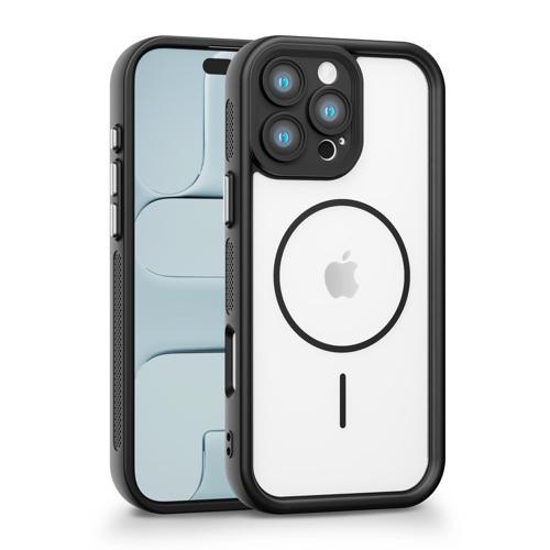 iPhone 16 Pro Max Uyumlu Kamera Korumalı Magsafe Wireless Şarj Özellikli Mat Silikon Siyah renkli Silikon Telefon Kılıfı