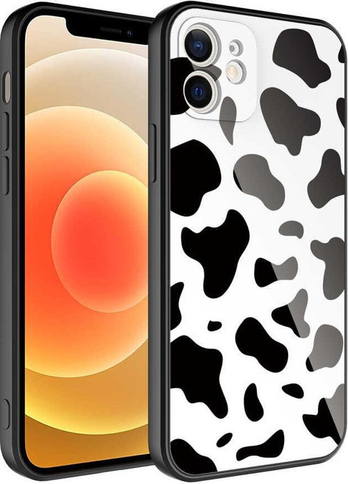 iPhone 12 Uyumlu Kamera Korumalı Desenli Sert Silikon MKST Epoksi Kılıf-NO7