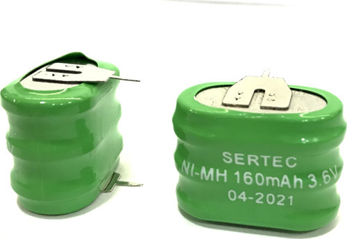 3.6V 3S1P 160 Mah 2 Pin NI-MH Buton Pil