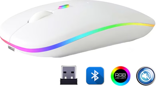 ZR215 Cba100 Rgb Beyaz Şarjlı Mouse