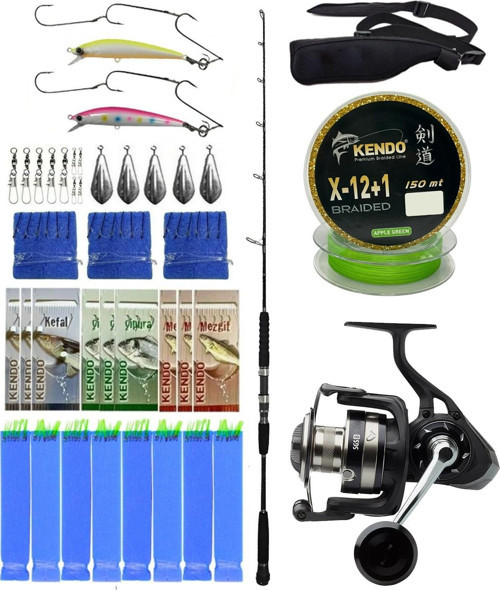Profesyonel Tekne Oltası Seti Cavalla Speed Jigging Spin 159cm H 200-350GR 1 Parça&Savage Gear SGS8 4000 FD