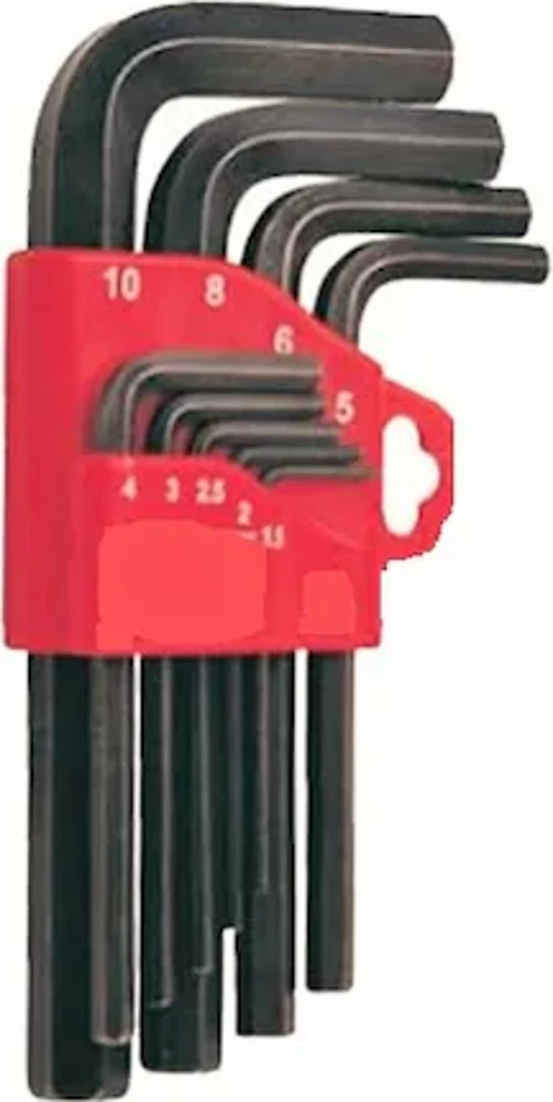 Alyan Seti 9 Parça 120mm Düz Kısa Alyan Seti Siyah Allen Takımı