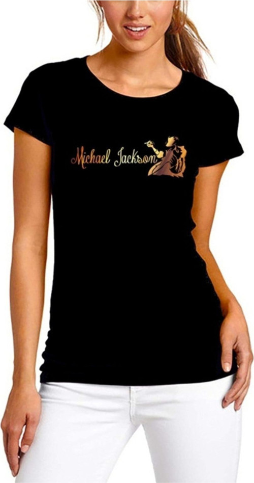 Michael Jackson Kadın Siyah Tişört