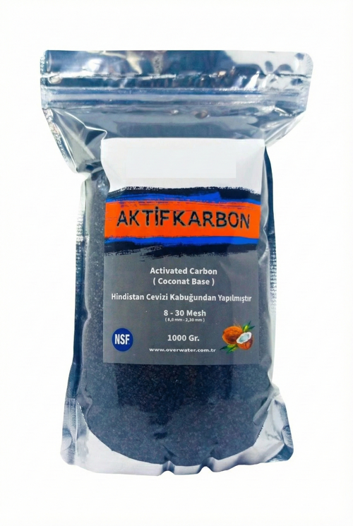 Aktif Karbon Coconut Bazlı (1 Kg) 1000 Gr Hindistan Cevizi Kabuğu