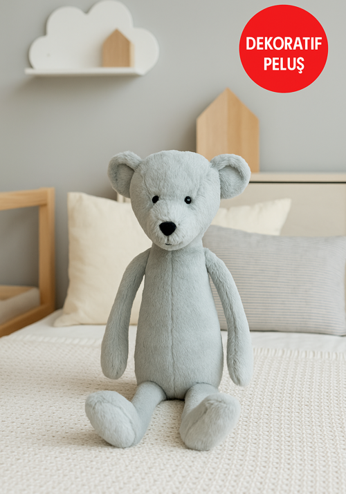 Nordik Ayı 40 CM Ekru– Yumuşak Peluş Oyuncak | Sarılabilir Hediye Bebek & Çocuk Peluş Ayıcık