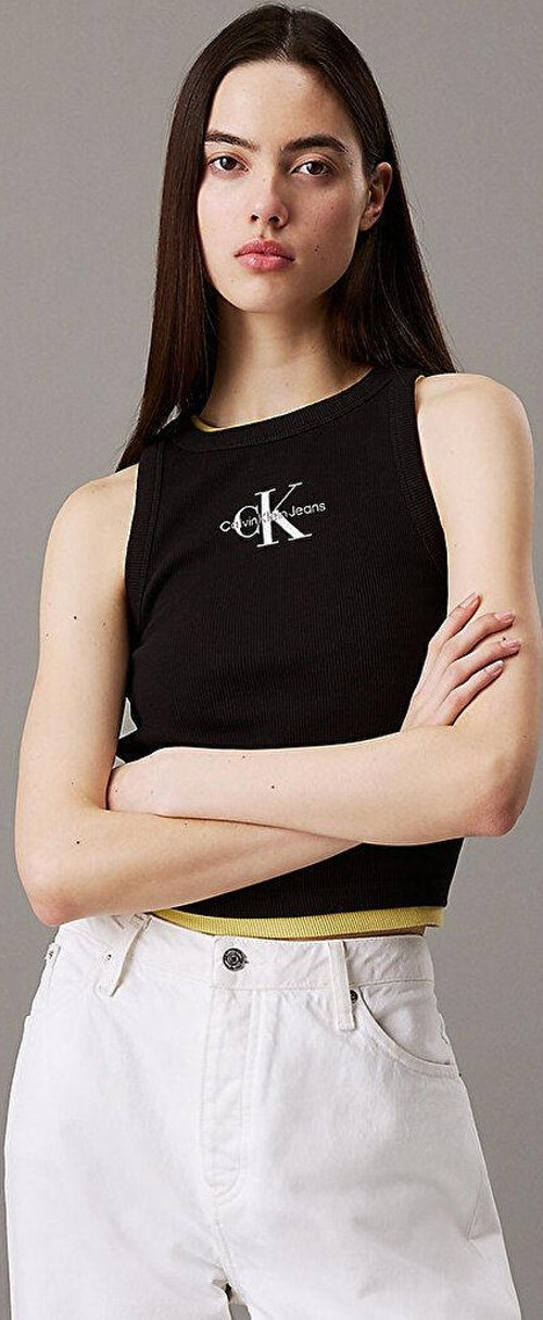 MONOLOGO RIB TANK TOP Kadın Atlet J20J225301-BEH