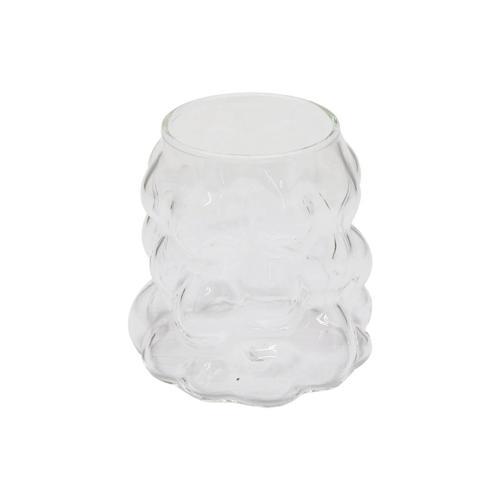 BONCUKLU - BOĞUMLU CAM BARDAK 340ML KAHVE - SUNUM - MEŞRUBAT (5365)