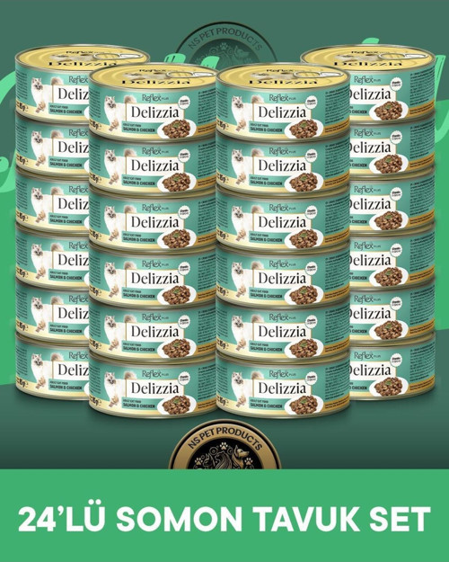 Plus Delizzia Yetişkin Somonlu-Tavuklu Gravy Kedi Maması 24x85 gram