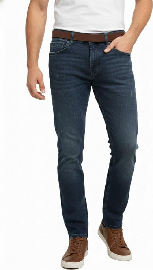 Erkek Silim Fit Jeans Tırnak Eskitme Model Pantolon 311 BGL-ST04975