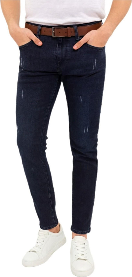 Erkek Silim Fit Jeans Tırnak Eskitme Model Pantolon 311 BGL-ST04975