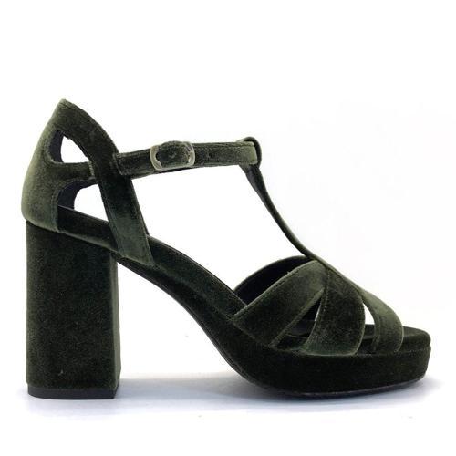 Zümrüt Yeşili Kadife Ayakkabı