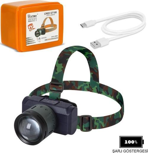 4200 LÜMEN ŞARJLI SENSÖRLÜ GÖSTERGELİ KAFA LAMBASI WATTON WT-719