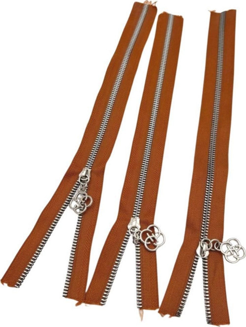Çanta Aksesuar Başlıklı Fermuar Set 30 Cm Gümüş Metal Taba 3 Adet