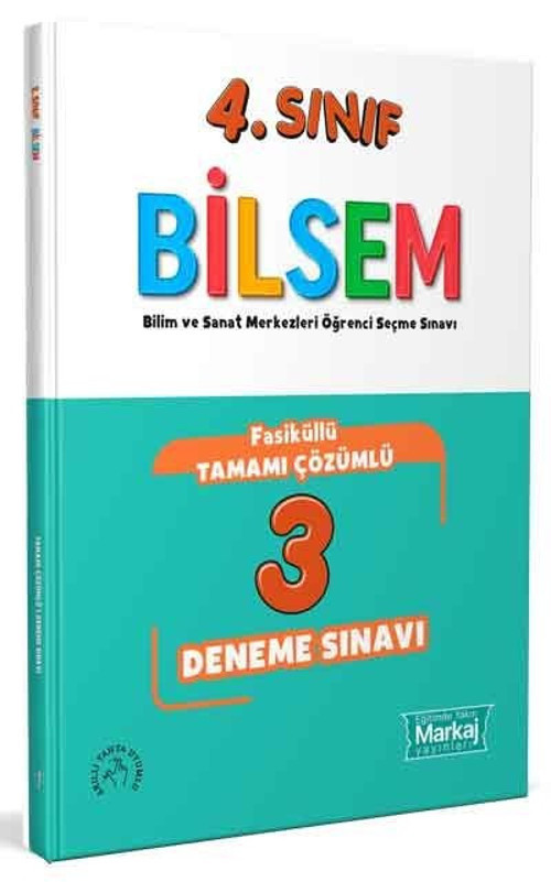 4. Sınıf Bilsem Çözümlü 3 Fasikül Deneme Sınavı Markaj Yayınları