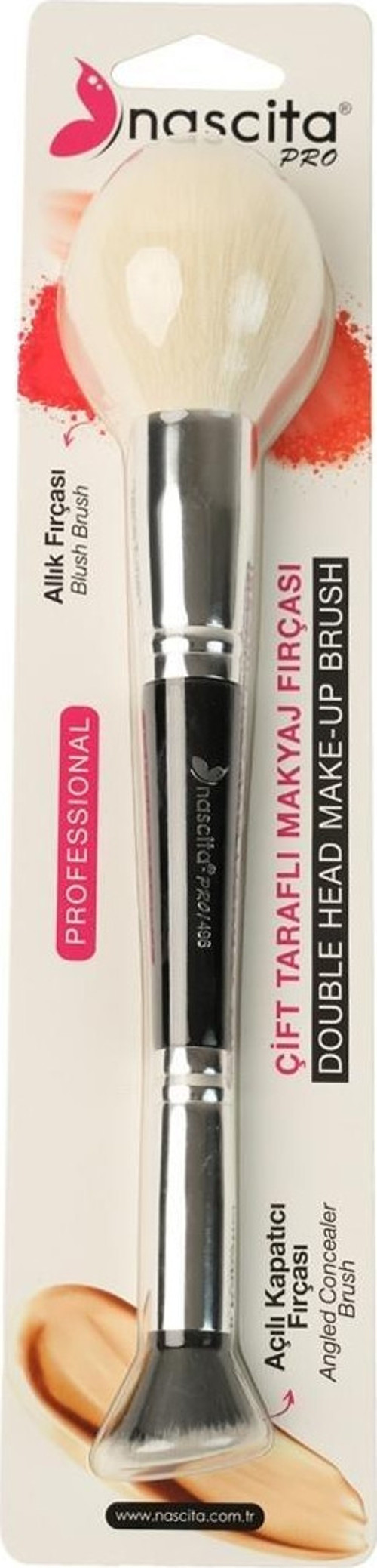 Çift Taraflı Allık ve Açılı Kapatıcı Fırçası - 496