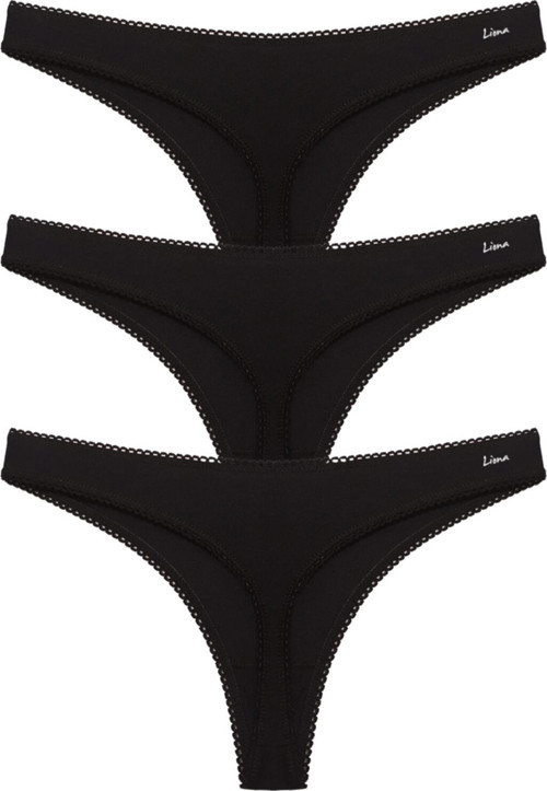 2 Li Paket Büyük Beden Siyah Renk Kadın Bato Külot G String