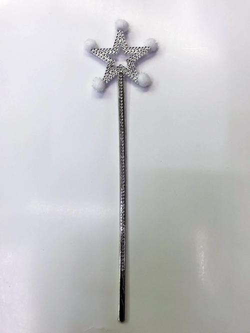 Yıldız Peri Asası Sihirli Değnek Beyaz Ponponlu (5365)