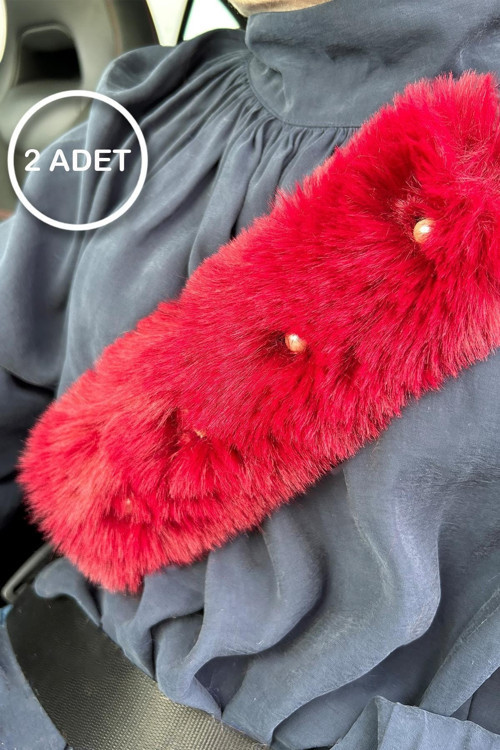Kırmızı Incili Kemer Konforu Set 2 Adet Kemer Pedi