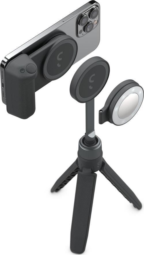 Fotoğraf-Video Çekim Kiti Magsafe Powerbank Özellikli Led Işıklı Vlog Seti Midnight