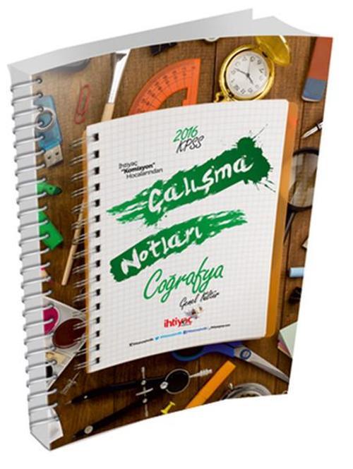 İhtiyaç KPSS Coğrafya Çalışma Notları 2016