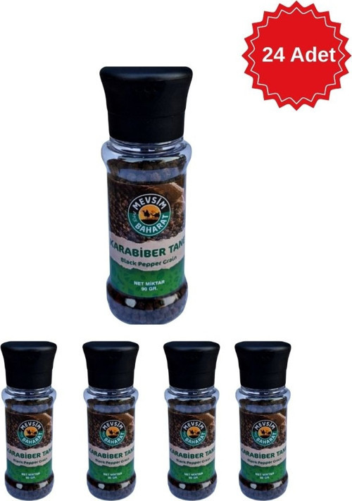 Tane Karabiber 90 gr x 24 Adet - Yemeklerin Vazgeçilmezi Doğal Baharat