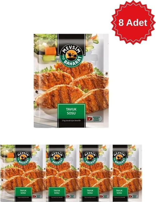 Tavuk Sosu 60 gr x 8 Adet - Mangal ve Fırın Için Nar Gibi Kızartan Lezzet