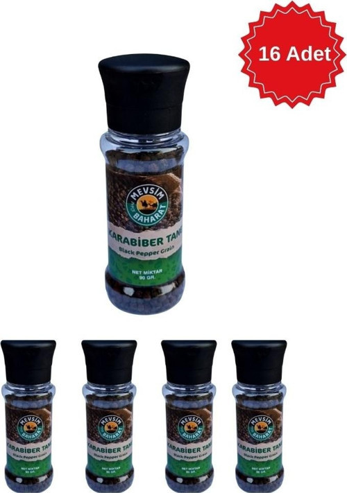Tane Karabiber 90 gr x 16 Adet - Yemeklerin Vazgeçilmezi Doğal Baharat