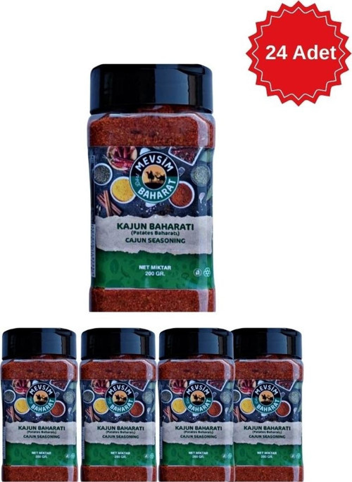 Kajun Baharatı 200 gr x 24 Adet - Patates ve Tavuk Için Orijinal Çeşni