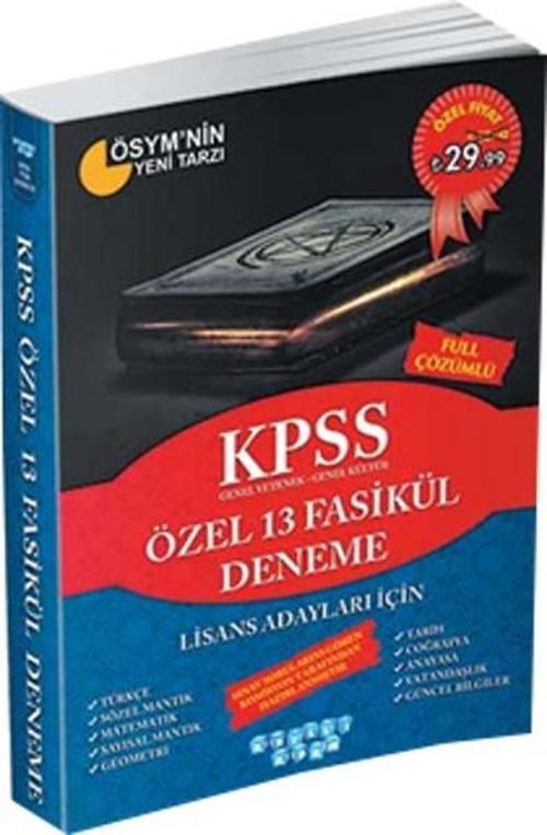 Akıllı Adam KPSS Lisans Adayları İçin Genel Yetenek Genel Kültür Özel 13 Fasikül Deneme