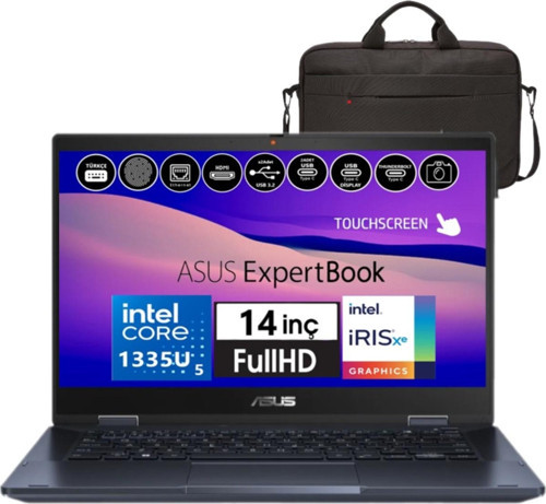 expertbook B3 Flip B3402FVA-I58512S0D I5-1335U 8gb 512GB SSD 14" Fullhd Dokunmatik 2'in1 WINDOWS11 Dizüstü Bilgisayar