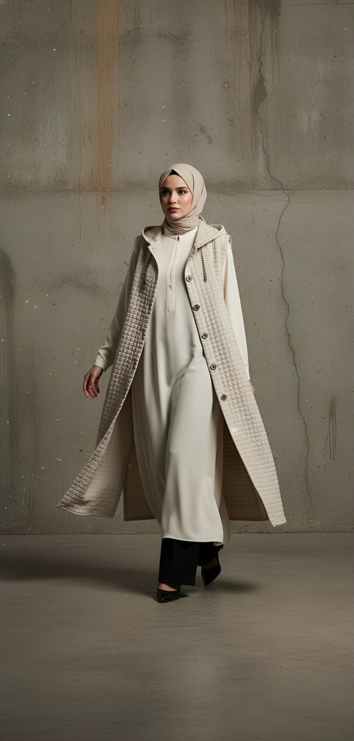 ZİNCİR DETAYLI TESETTÜR KAPİTONE YELEK