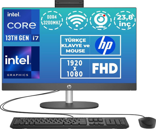 Proone 240 G10 Intel Core I7-1355U 16GB 512GB SSD Windows 11 Pro 23.8" Fhd All In One Bilgisayar 8T2W8ES 011