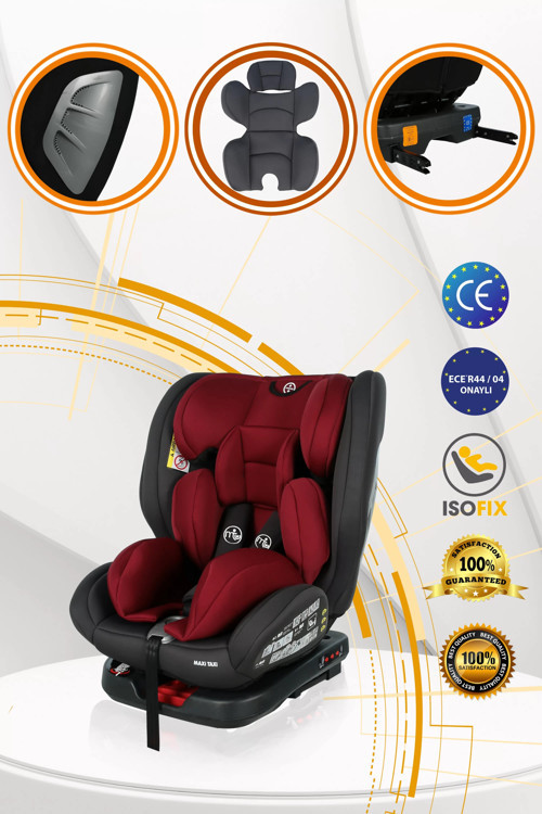 Safe Travel 360 Dönebilen İsofix Oto Koltuğu Kırmızı-Gri