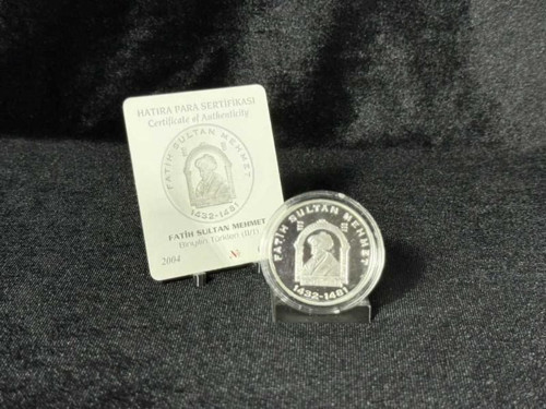 2004 Fatih Sultan Mehmet Sikke Gümüş Hatıra Parası – Sertifikalı