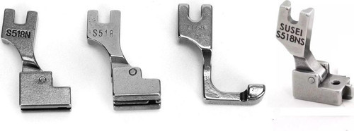 Sanayi Tipi Düz Dikiş Makinesi Gizli Fermuar Ayakları – 4'lü Set