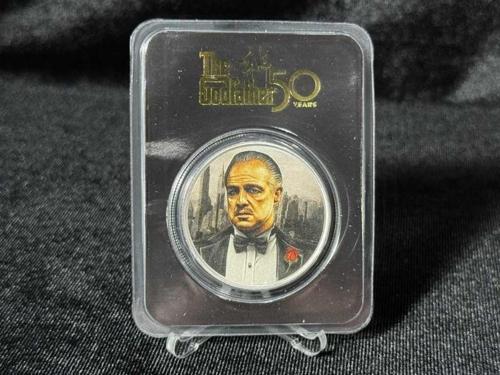 Niue 2 Dolar 2022 – The Godfather™ (Baba Filmi) 50. Yıl Özel Gümüş Para Renkli Tasarım – Blister Amb