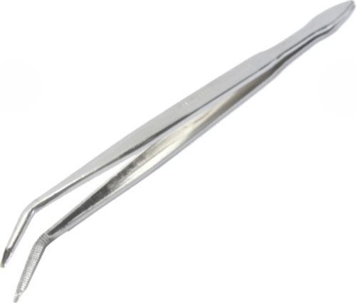 Penset 13 Cm Eğri Uçlu - Nikel Kaplama