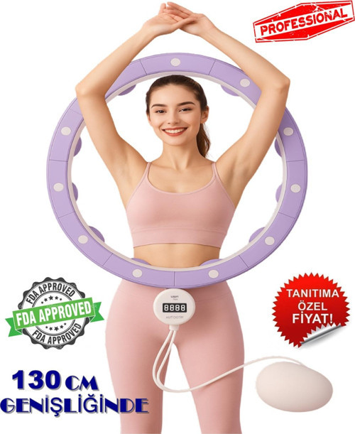 Hulahop Hula Hoop Akıllı Lcd Ekranlı Egzersiz Çemberi Plates Egzersiz Halkası Bel İnceltme Çemberi