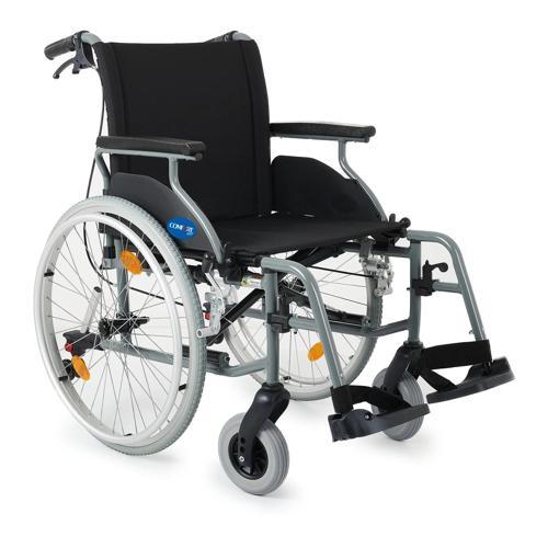 Hafif Alüminyum Tekerlekli Sandalye | Katlanabilir ve Refakatçi Frenli Model DM-317 50