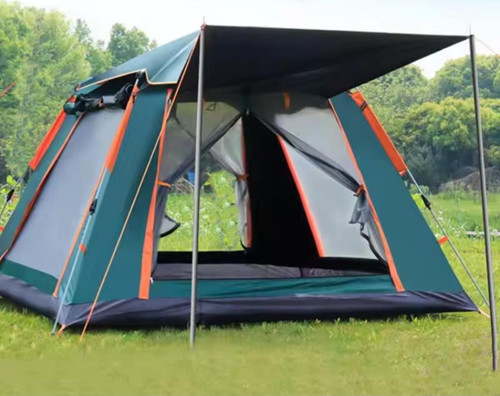 8 Kişilik Kare Çadır Tam Otamatik Tenteli Kamp Çadırı 240X240X156Cm Portatif Anti-Uv Su Geçirmez