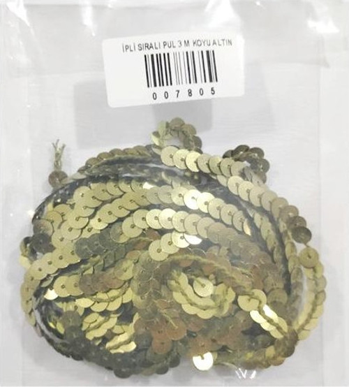 İpli Sıralı Pul 3 M Koyu Altın - 3 paket