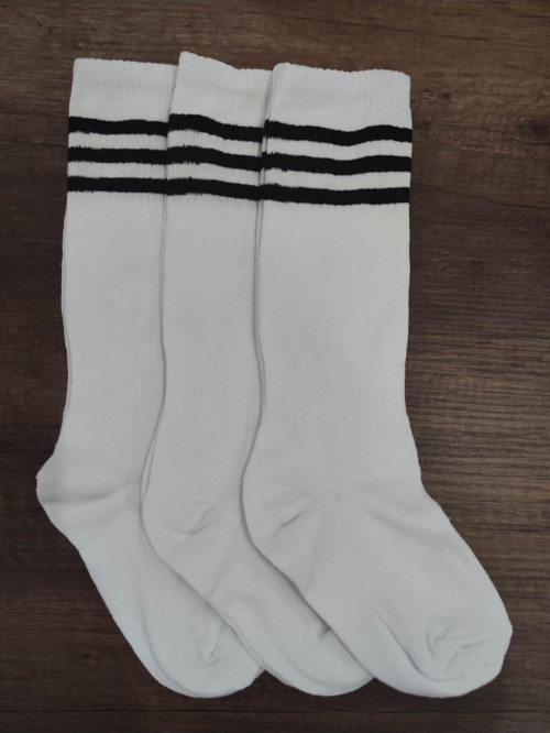 Unisex 3 Çift Çocuk Futbol Çorabı Uzun Tozluk Halı Saha Çorabı Pamuklu