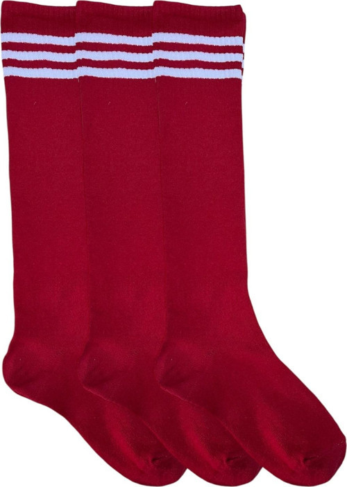 Unisex 3 Çift Çocuk Futbol Çorabı Uzun Tozluk Halı Saha Çorabı Pamuklu