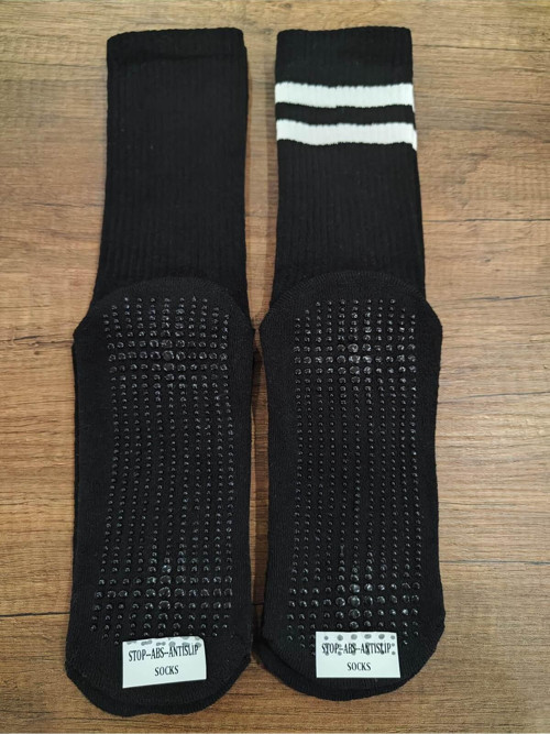 Unisex 2 Çift Altı Kaydırmaz Spor Çorap Pamuklu Taban Altı Havlu Anti Slip Stop
