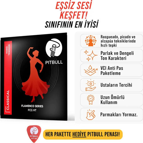 Flamenco Seri Hard Tansiyon Klasik Gitar Teli FCG HT