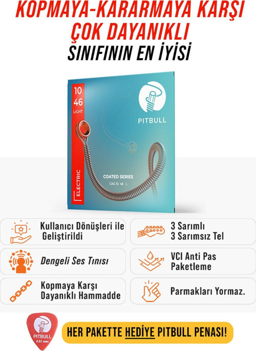 Coated Seri Elektronik Gitar Teli CEG 10-46 L
