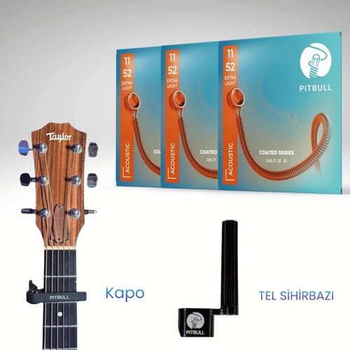 Coated Seri Akustik Gitar Teli CAG 11-52 EL 3P CSW