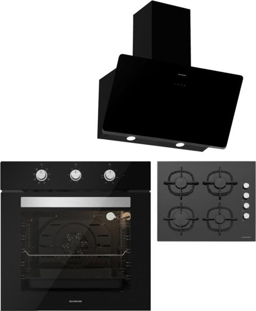 BO6503B01 - CS5343B01 - 3457 Soho 60 Siyah Cam Ankastre Set