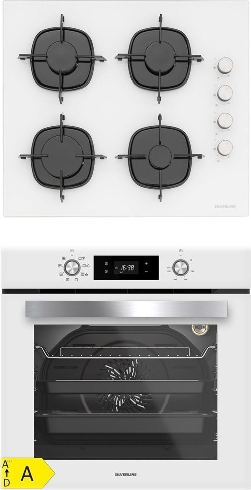 BO6504W01 - CS5335W01 Beyaz Cam Ankastre Set
