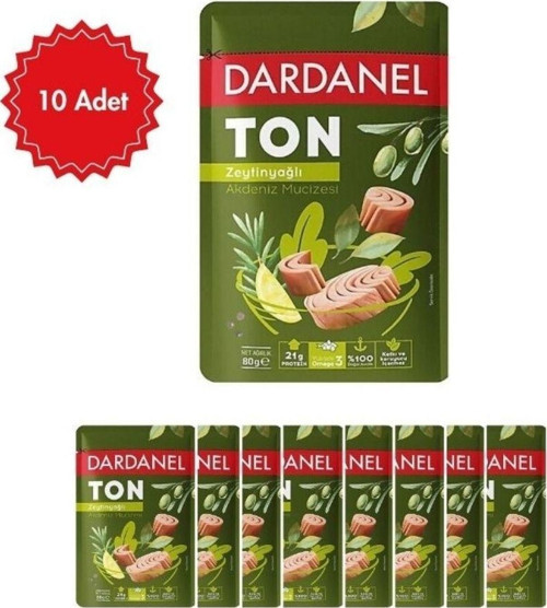 Ton Zeytinyağlı Akdeniz Mucizesi Ton Balığı 80 G x 10 Adet